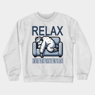 Productivity Through Relaxation Crewneck Sweatshirt